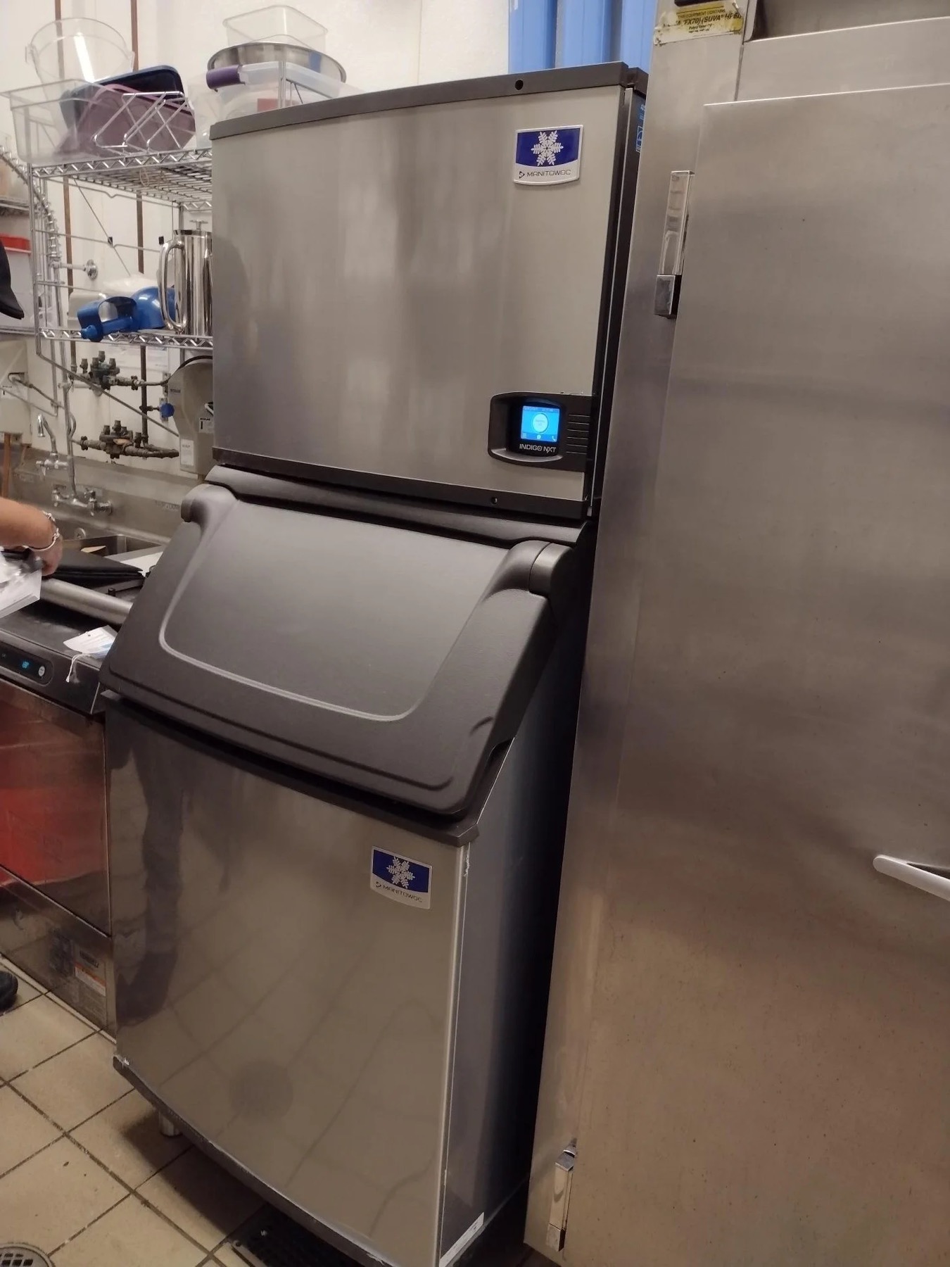 Ice machine install in the back-of-house